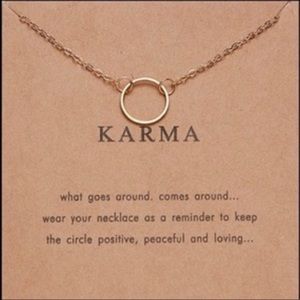 Dainty Karma Necklace with Card ⭐️ 2 for 20❗️
